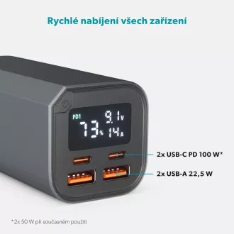 Epico Alu Power Bank PD 100W - 20 000mAh - szürke