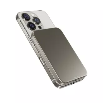 Epico Qi2 5000mAh Alu Mag  PowerBank EM51 -titán