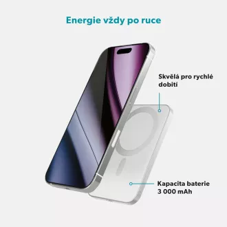 Epico 3000mAh Alu Mag  PowerBank EM31 - ezüst
