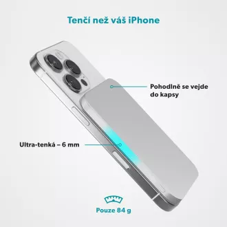 Epico 3000mAh Alu Mag  PowerBank EM31 - ezüst