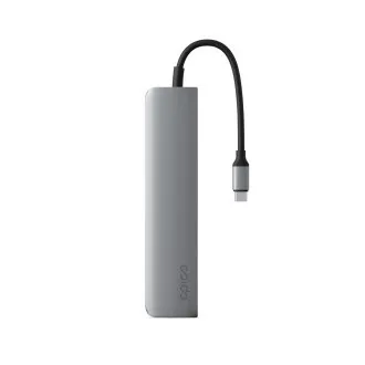 Epico 6 az 1-ben alumínium USB-C 8K hub – szürke Epico 6 az 1-ben alumínium USB-C 8K hub – szürke