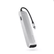 Epico 6in1 Slim Hub 8K USB-C csatlakozóval - ezüst