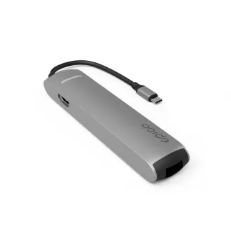 Epico 6in1 Slim Hub 8K USB-C csatlakozóval - szürke