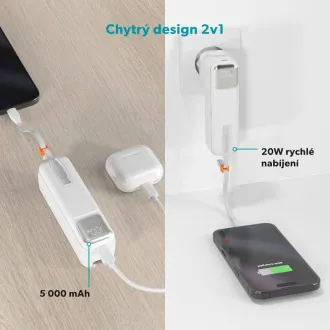 Epico 2in1 5000mAh powerbank és adapter ET30