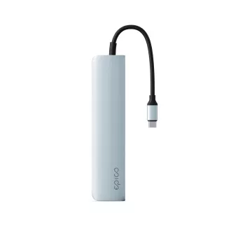 Epico 6in1 alumínium USB-C 8K hub - kék