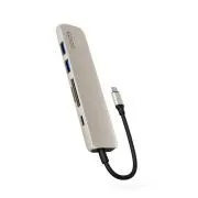Epico 6in1 alumínium USB-C 8K hub - fehér