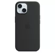 iPhone 15 szilikon tok MagSafe-vel - Fekete