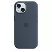 iPhone 15 szilikon tok MagSafe-zárral - Viharkék