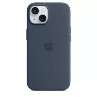 iPhone 15 szilikon tok MagSafe-zárral - Viharkék iPhone 15 szilikon tok MagSafe-zárral - Viharkék