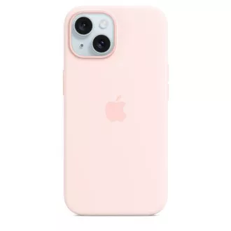 iPhone 15 szilikon tok MagSafe-vel - Világos rózsaszín