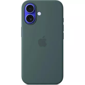 iPhone 16 Plus szilikon tok MS-szel - Zöld tó