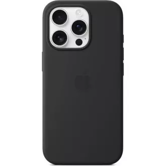iPhone 16 Pro szilikon tok MS-szel - Fekete