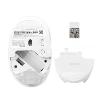 ASUS Fragrance Mouse MD101/Ergonomikus/Optikus/2 400 DPI/USB BT/Fehér