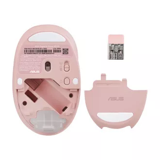 ASUS Fragrance Mouse MD101/Ergonomic/Optical/2 400 DPI/USB BT/Rózsaszín