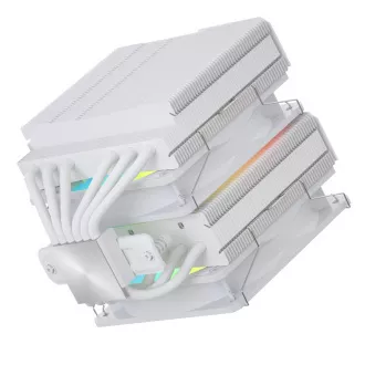 FSP CPU-hűtő MP7-WA kettős, 120 mm-es FDB ventilátor, fehér színű