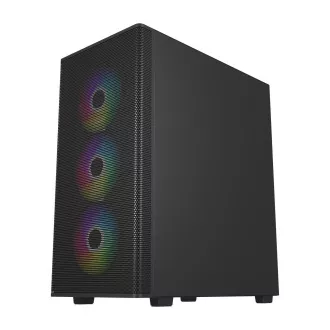 FSP M220/Midi Tower/Transpar./Fekete