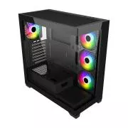 FSP M340-BA/Midi Tower/Transpar./Fekete