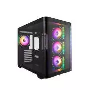 FSP M580-BA/Midi Tower/Transpar/Fekete