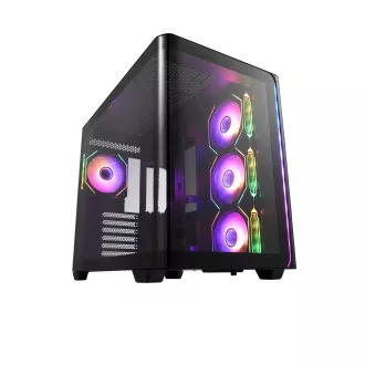 FSP M580-BA/Midi Tower/Transpar/Fekete