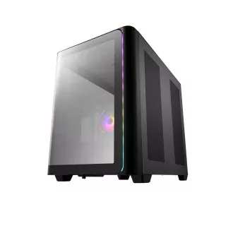FSP M580-BA/Midi Tower/Transpar/Fekete