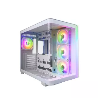 FSP M580-WA/Midi Tower/Transpar./Fehér