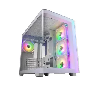 FSP M580-WA/Midi Tower/Transpar./Fehér
