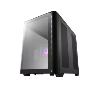 FSP M580-BP/Midi Tower/Transpar/Fekete
