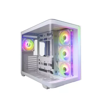 FSP M580-WP/Midi Tower/Transpar./Fehér