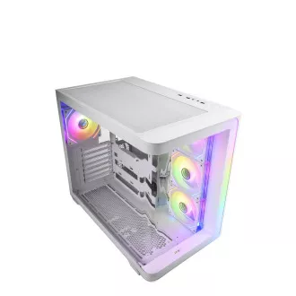 FSP M580-WP/Midi Tower/Transpar./Fehér