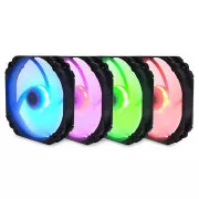 SCYTHE KF1425FD18R-P Kaze Flex 140 mm-es kerek RGB PWM ventilátor 300-1800 rpm