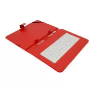 AIREN AiTab bőr tok 4 USB billentyűzettel 10" RED (CZ/SK/DE/UK/US... elrendezés)