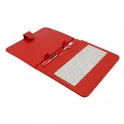 AIREN AiTab bőr tok 2 USB billentyűzettel 8" RED (CZ/SK/DE/UK/US... elrendezés)