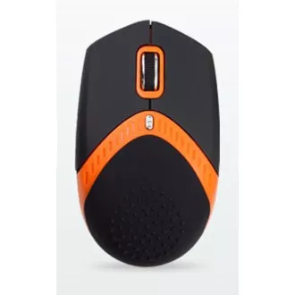 AMEI AM-M101O/Ergonomikus/Optikus/1 600 DPI/Vezeték nélküli USB/Fekete-narancs színű