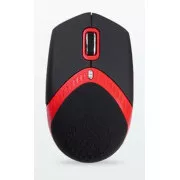 AMEI AM-M101R/Ergonomikus/Optikai/1 600 DPI/Vezeték nélküli USB/Fekete-Vörös