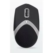 AMEI AM-M101S/Ergonomikus/Optikai/1 600 DPI/Vezeték nélküli USB/Fekete-ezüst