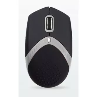 AMEI AM-M101S/Ergonomikus/Optikai/1 600 DPI/Vezeték nélküli USB/Fekete-ezüst