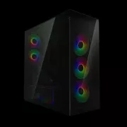 ARCTIC Xtender (fekete) fekete ablak GPU-val
