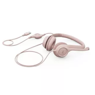 Hirtelen. Logitech sztereó USB headset H390,rózsaszín