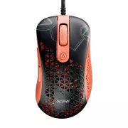 Adata XPG Slingshot Mera Edition/Fekete/Optikai/Optikai/Jobbkezes/12,000 DPI/Vezeték nélküli USB/Fekete-narancs színű