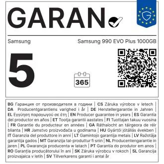 Samsung 990 EVO Plus/1TB/SSD/M.2 NVMe/Fekete/5R