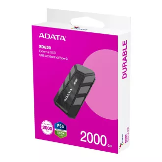 ADATA SD820/2TB/SSD/External/Grey/5R