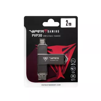Patriot VIPER PVP30/2TB/SSD/External/Fekete/3R Patriot VIPER PVP30/2TB/SSD/External/Fekete/3R