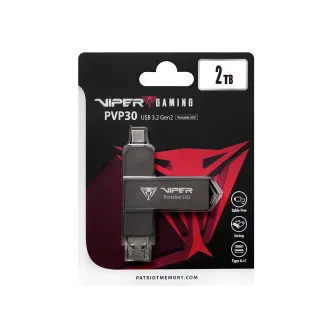 Patriot VIPER PVP30/2TB/SSD/External/Fekete/3R Patriot VIPER PVP30/2TB/SSD/External/Fekete/3R