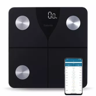 Salente SlimFit, intelligens személyi diagnosztikai fitnesz mérleg, Bluetooth, fekete