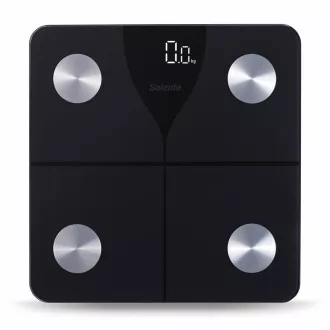 Salente SlimFit, intelligens személyi diagnosztikai fitnesz mérleg, Bluetooth, fekete