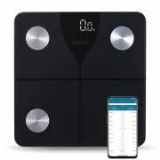 Salente SlimFit, intelligens személyi diagnosztikai fitnesz mérleg, Bluetooth, fekete