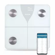 Salente SlimFit, intelligens személyi diagnosztikai fitnesz mérleg, Bluetooth, fehér
