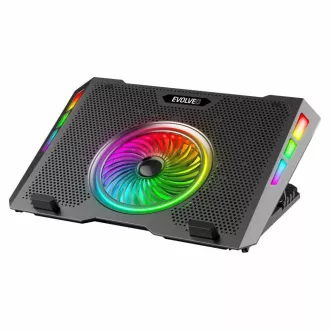 EVOLVEO Ania 16, notebook hűtőbetét, 5x ventilátor, RGB háttérvilágítás