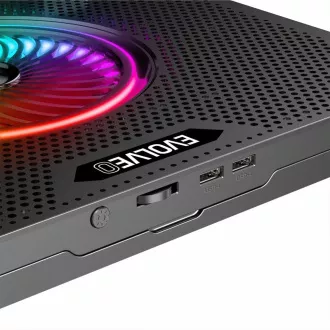 EVOLVEO Ania 16, notebook hűtőbetét, 5x ventilátor, RGB háttérvilágítás