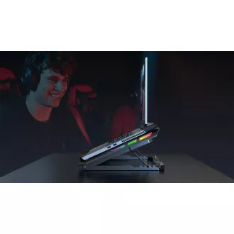EVOLVEO Ania 16, notebook hűtőbetét, 5x ventilátor, RGB háttérvilágítás